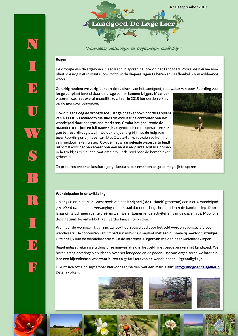 Nieuwsbrief 19 september 2019 pagina 1